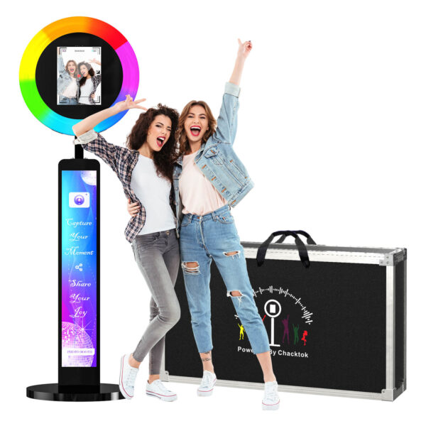 ChackTok Ipad Photo Booth with Light Box-black